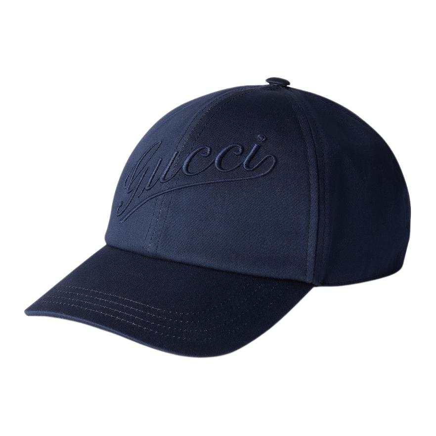 GUCCI GUCCI Cotton, Viscose, Polyester Baseball Caps Unisex Dark Blue
