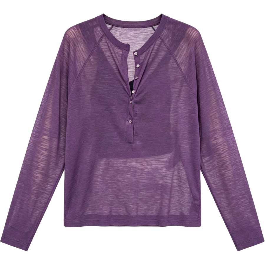 CHARM GLOW T Shirts Women's Henry Collar Moderate A Line