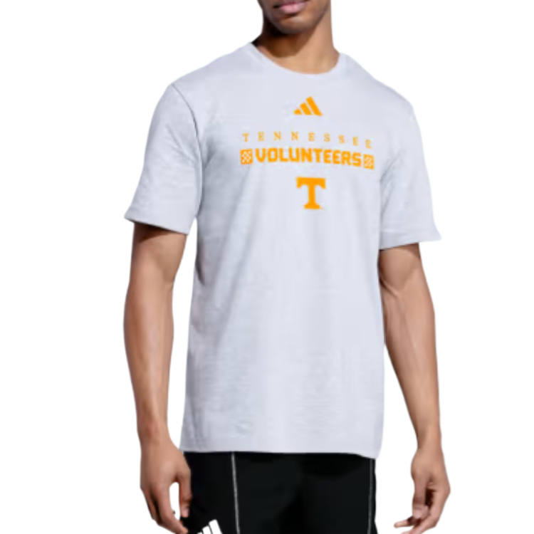 Adidas Adidas T Shirts Men's Medium Gray Heather Color/Ncaa Ten 7d2 Crew Neck Moderate Straight Fit