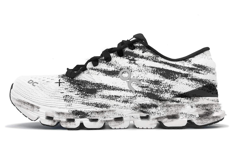 On On Cloud X4 Running Shoes Unisex Low Top Black, White