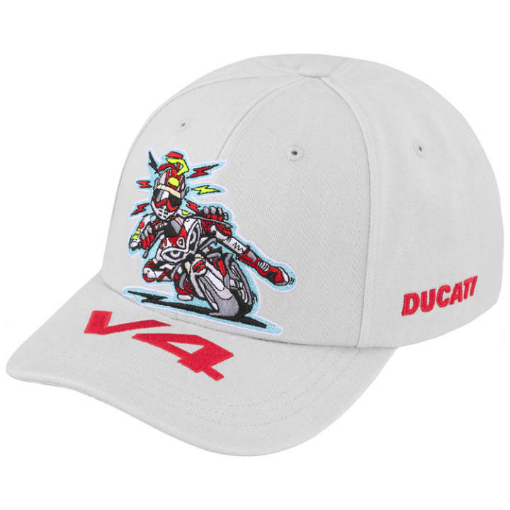 Supreme Supreme SS24 WEEK 16 Supreme®/DUCATI® 6-PANEL HAT Cotton Peaked Cap Unisex Couple Style Gray