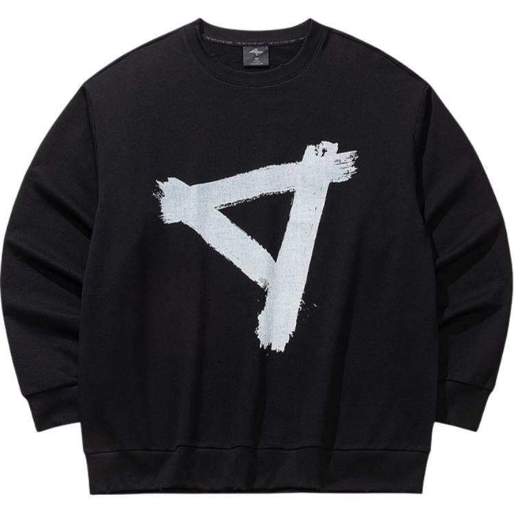 ANTA Basketball Collection Sweatshirts Men's Black Crew Neck Moderate
