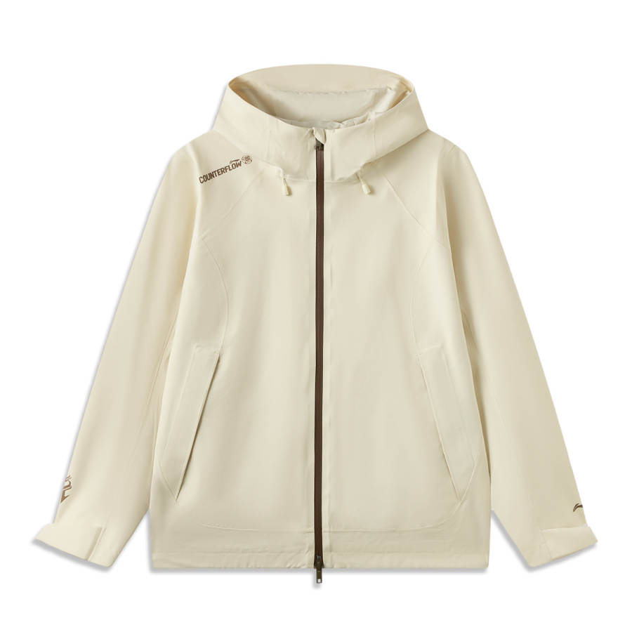 Li-Ning Li Ning CF Tracing Windbreaker Jackets Women's Xuan Paper White Thickened