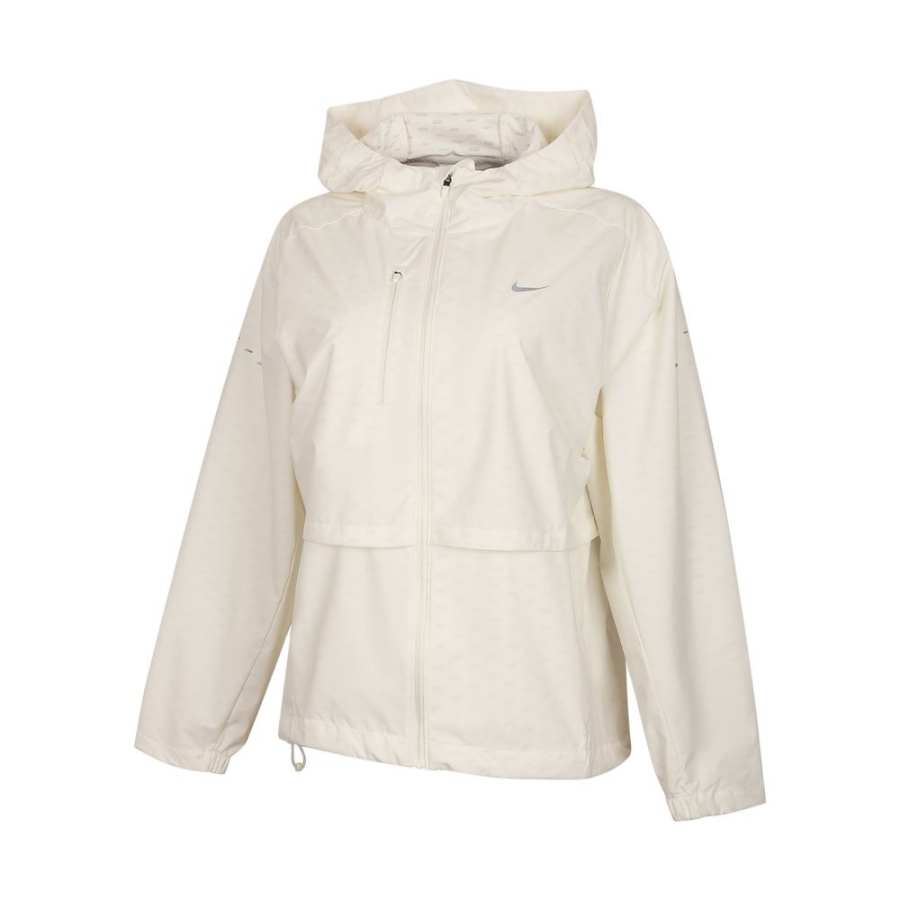 Nike Nike Jackets Women's White Hooded Non Detachable Moderate Straight Fit