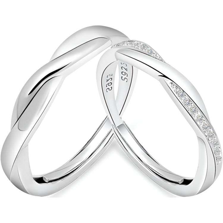 YINCHIE YINCHIE 925 Silver Zircon Rings Unisex