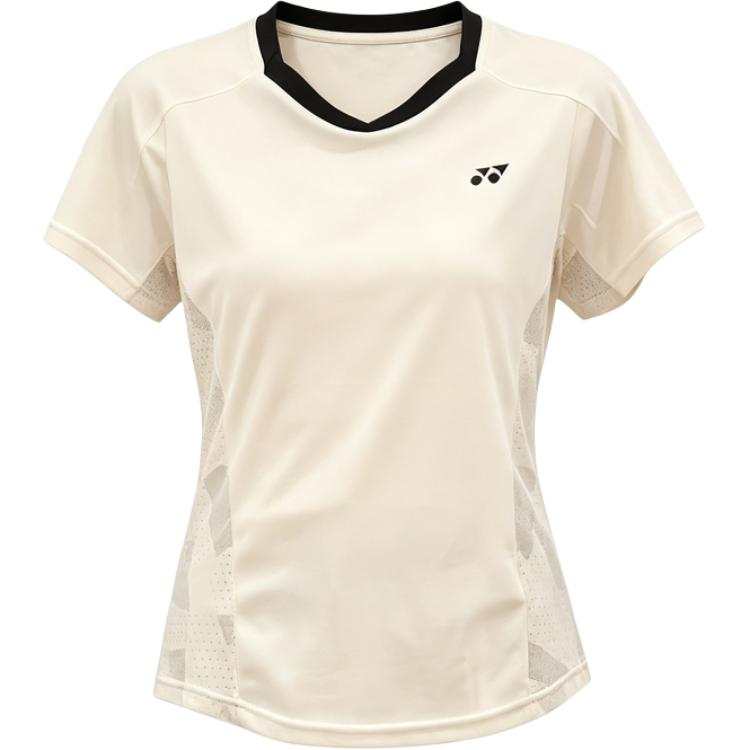 YONEX T Shirts Women's Ivory White V Neck