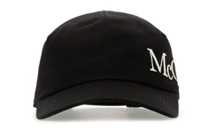 Alexander McQueen Alexander McQueen Logo Embroidered Curved Peak Cap