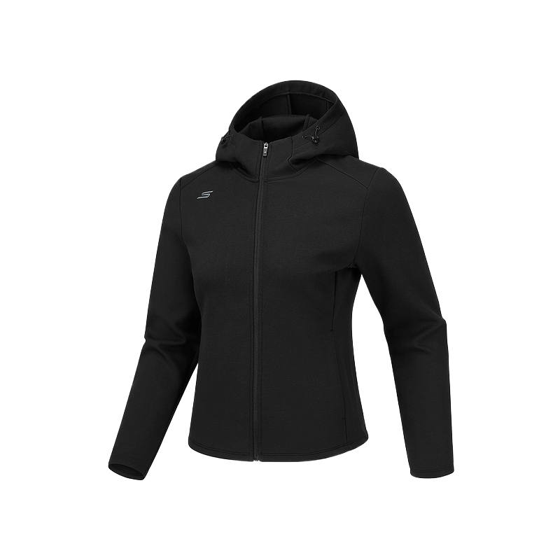 Skechers Jackets Women's Carbon Black 0018 Hooded Non Detachable Moderate