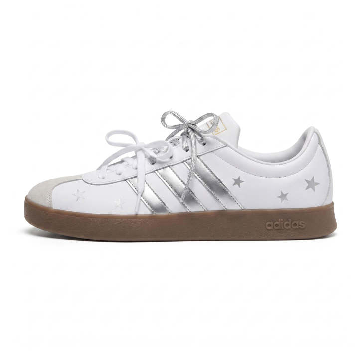 Adidas Adidas Vl Court Classic German Army Trainers Unisex Low Top Silver