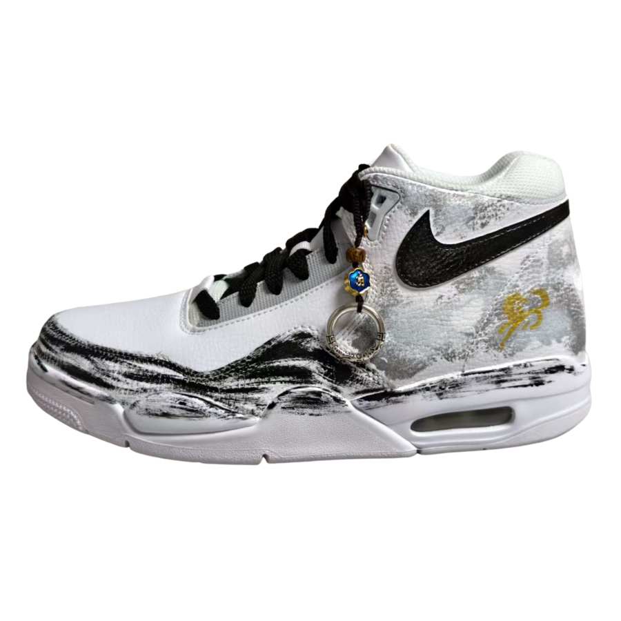 Nike Nike Flight Legacy Basketball Shoes Unisex Mid Top Gray/White/Black