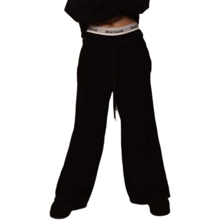 Drew house Casual Pants Unisex Midnight Black Moderate Straight Fit Pants