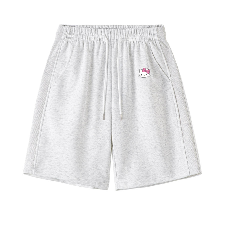 Sanrio X Hello Kitty Casual Shorts Women's Moderate Straight Fit Pants