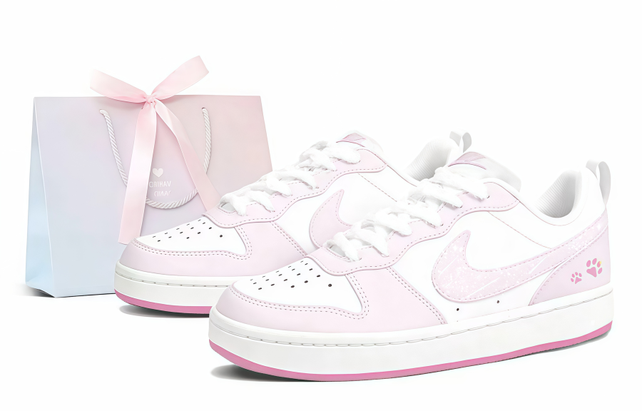 Nike Nike Court Borough 2 Skateboard Shoes Women's Low Top White, Pink
