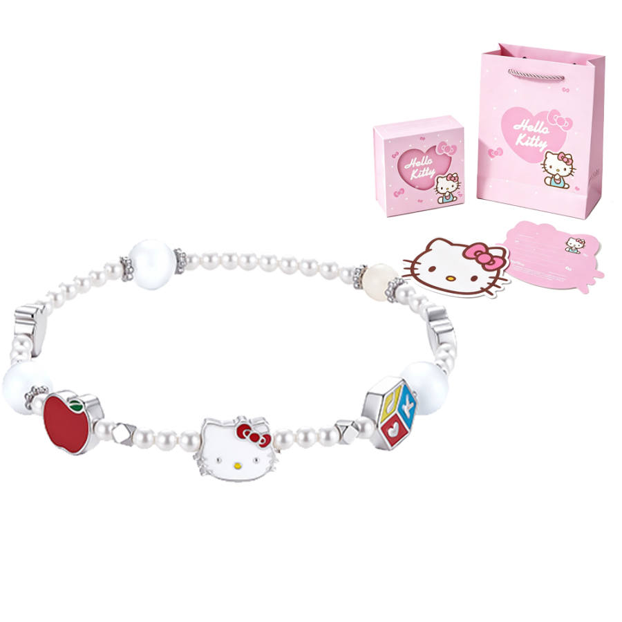 Sanrio Alloy, Faux Pearl/White Gold Plated Bracelets Women's