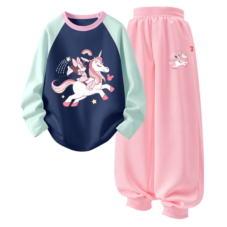 Disney Kids Casual Sportswear Crew Neck Thin Stretch Breathable