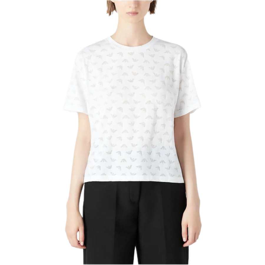 EMPORIO ARMANI T Shirts Women's White Crew Neck Moderate