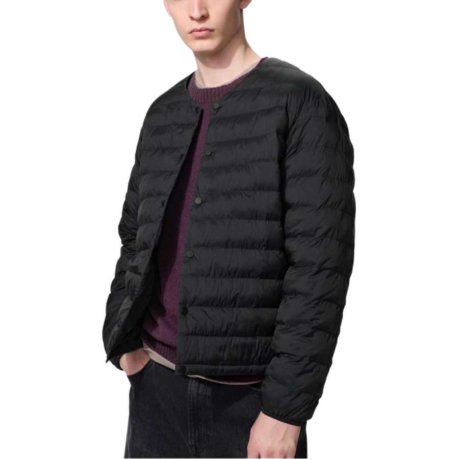 UNIQLO PUFFTECH Puffer Jackets Men's Black Crew Neck Moderate