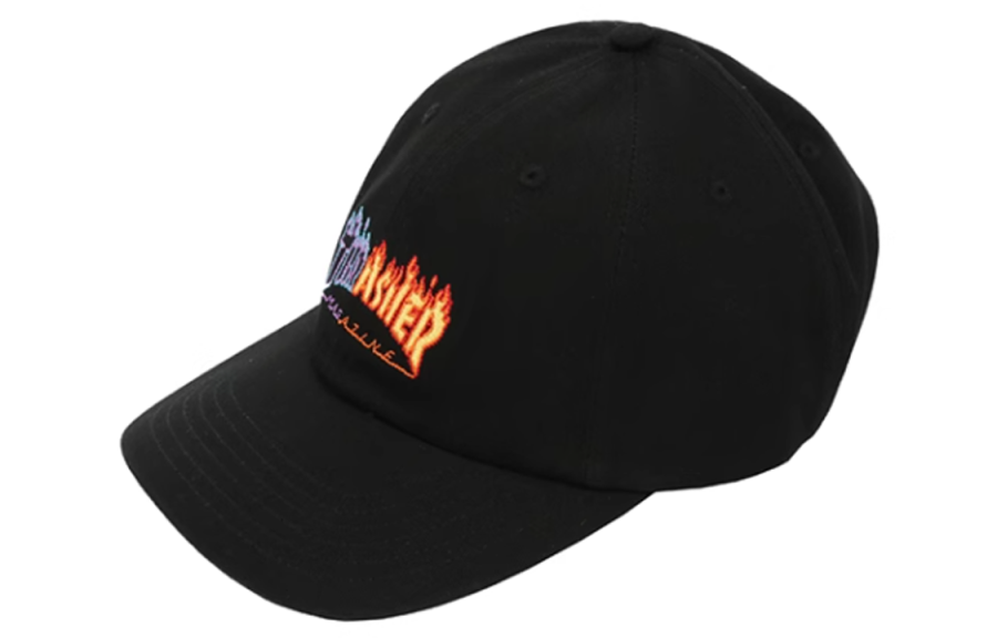Thrasher Cotton Baseball Caps Unisex Black