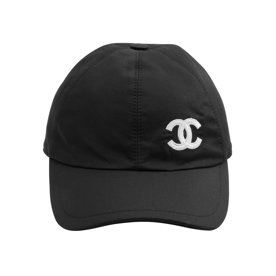 CHANEL CHANEL Cotton Baseball Caps Unisex Black