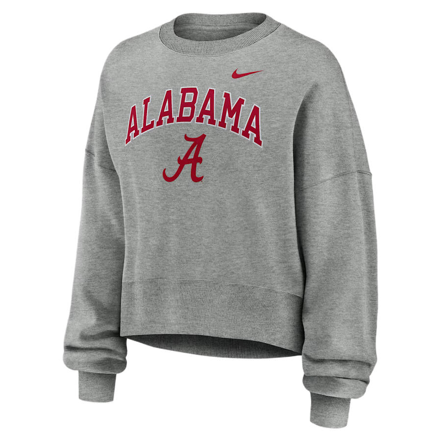 Nike Nike College Sweatshirts Women's Gray Heather Crew Neck Moderate
