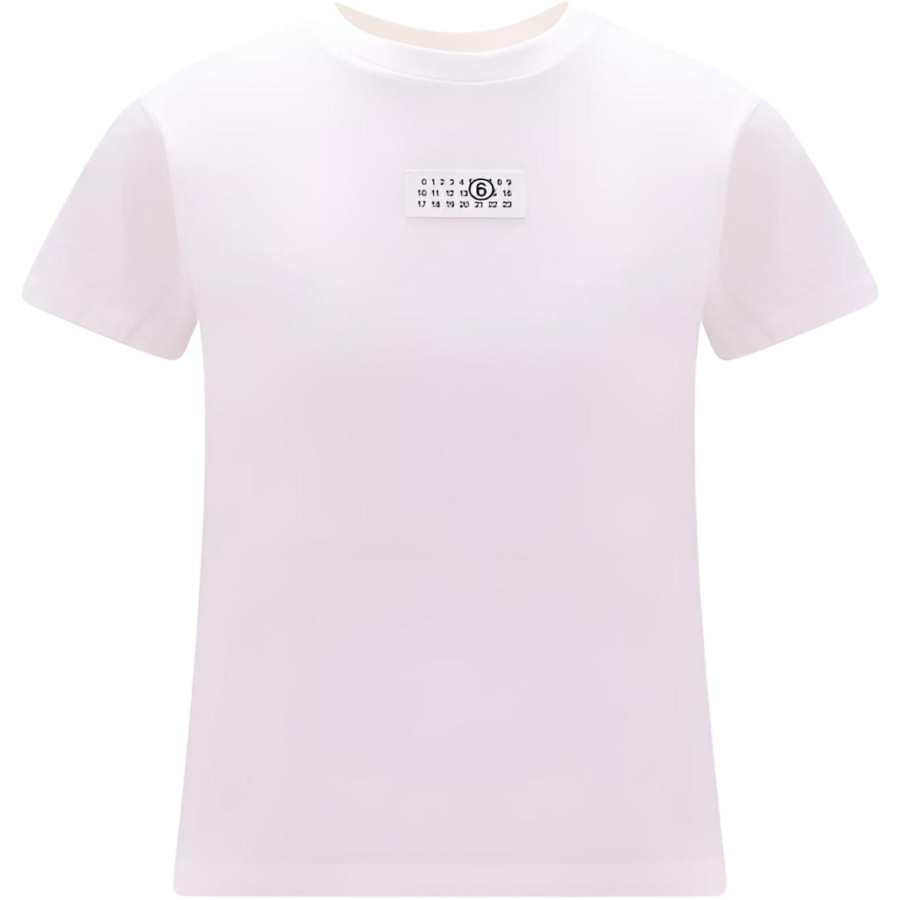 MM6 Maison Margiela T Shirts Women's White Crew Neck Moderate