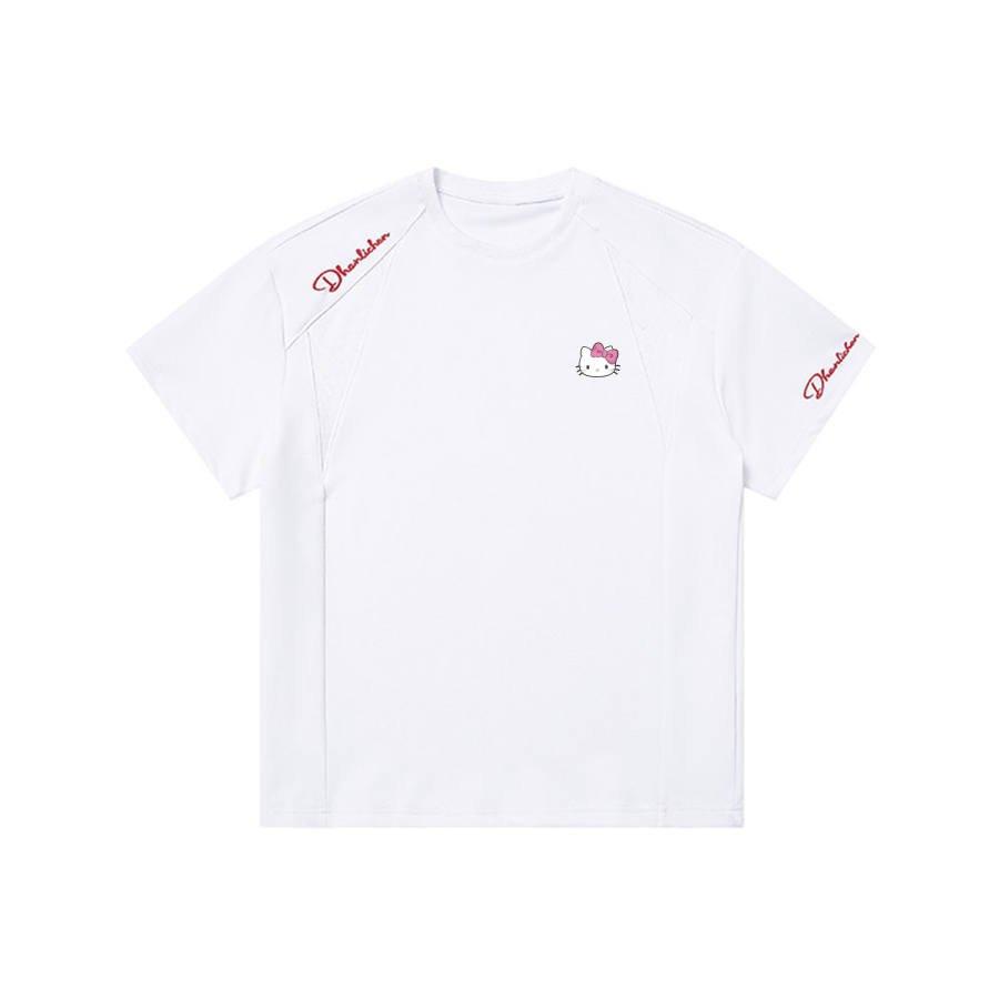 Sanrio X Hello Kitty Hello Kitty T Shirts Women's Crew Neck Moderate Straight Fit