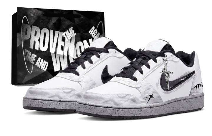 Nike Nike EBERNON Skateboard Shoes Men's Low Top White Gray