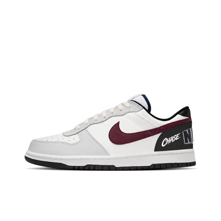 Nike Nike Big Skateboard Shoes Unisex Low Top White/Black/Burgundy