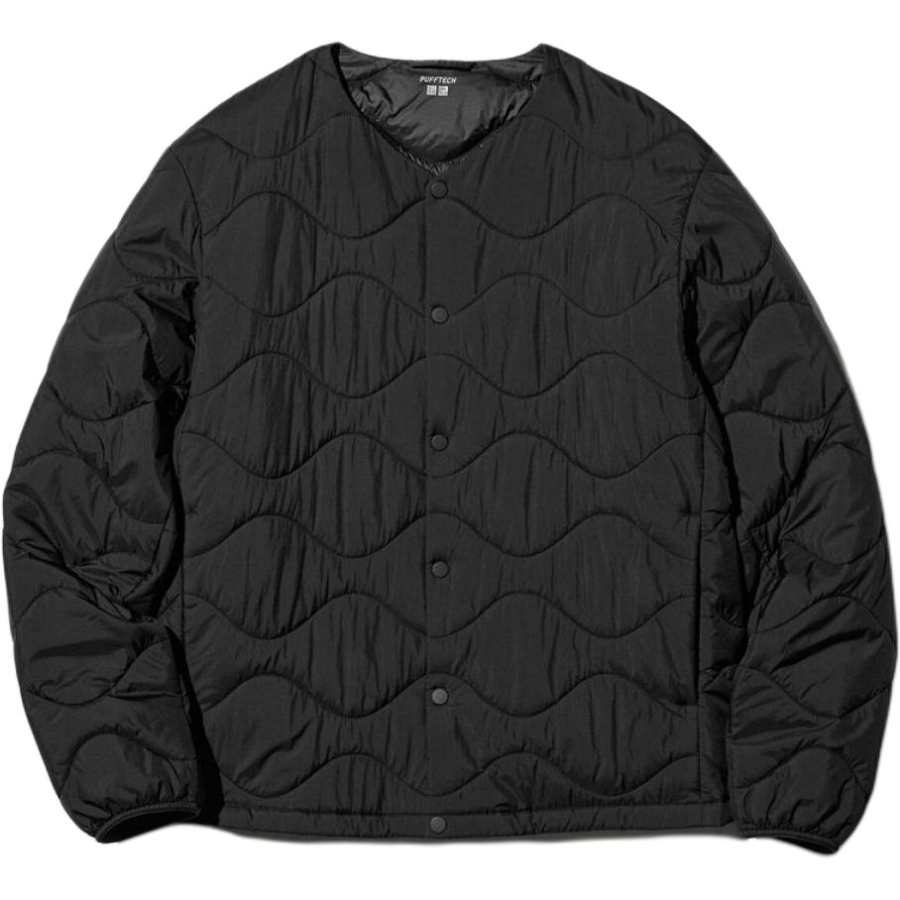 UNIQLO PUFFTECH Puffer Jackets Unisex Black Crew Neck Moderate