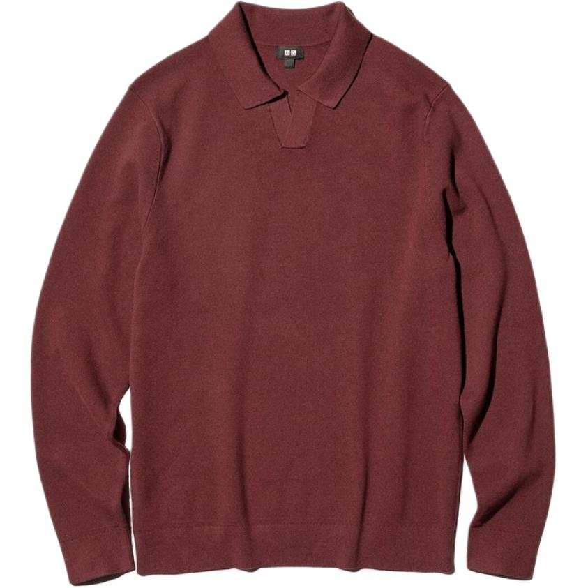 UNIQLO FW26 Polo Shirts Men's Dark Red Moderate