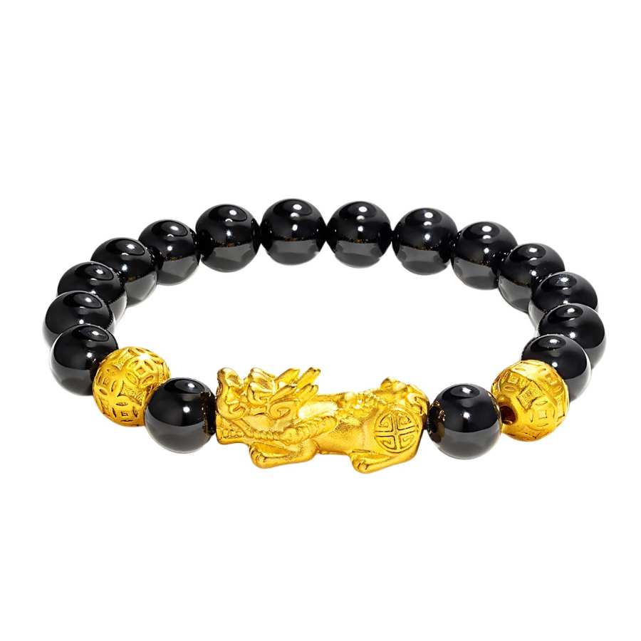 Barbie Barbie Obsidian Beaded Bracelets Men's
