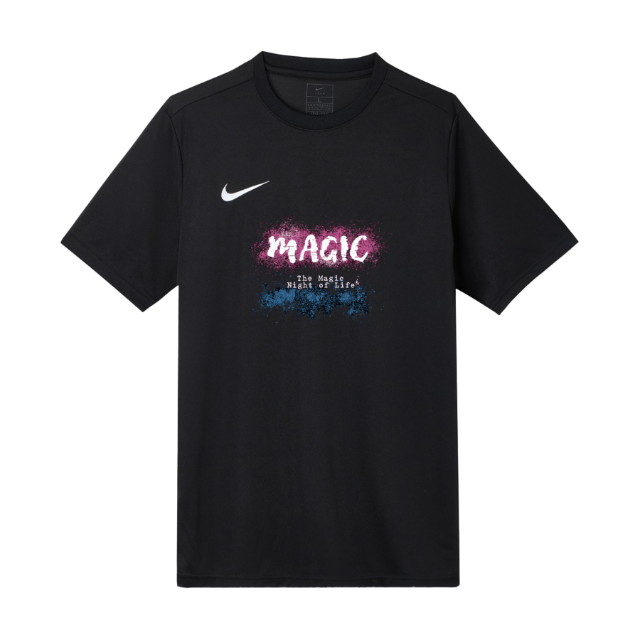 Nike Nike T Shirts Men's Black Crew Neck Moderate Straight Fit