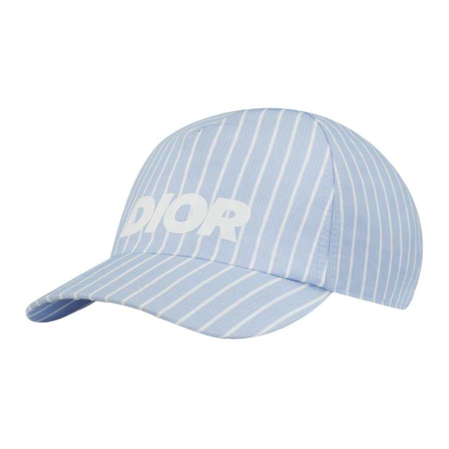 DIOR DIOR Homme Logo Printed Striped Baseball Cap