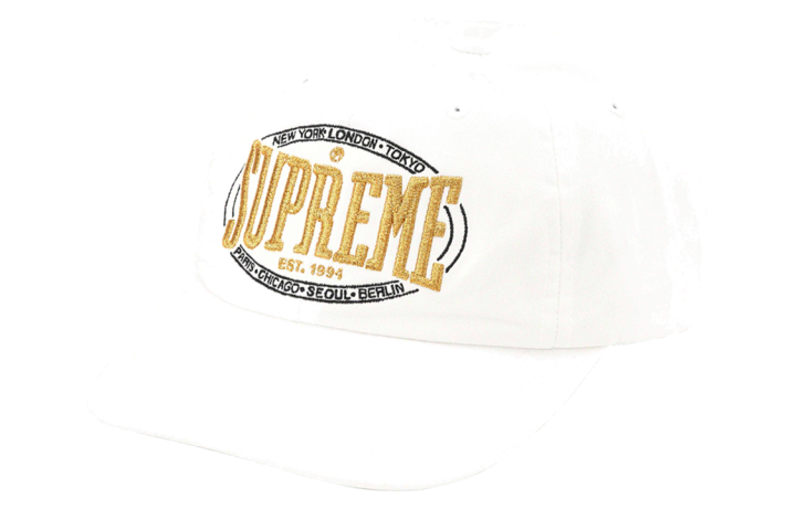 Supreme Supreme 100% Cotton Twill Baseball Caps Unisex White