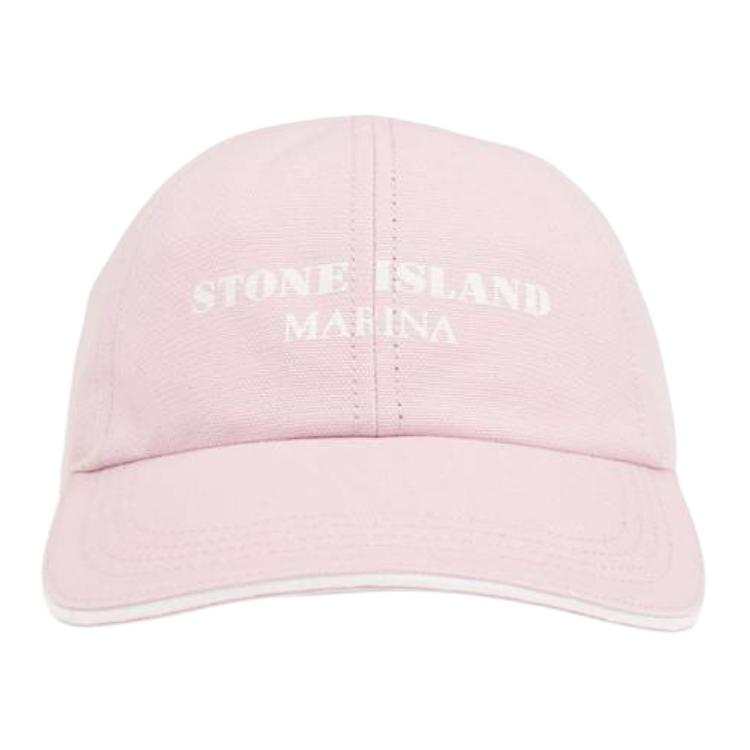 STONE ISLAND Cotton Baseball Caps Men's Pink