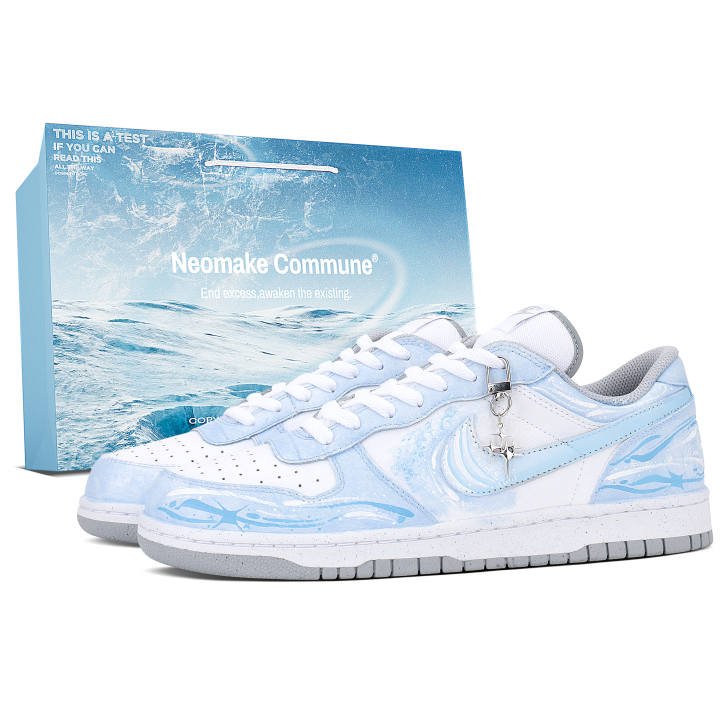 Nike Nike Big Skateboard Shoes Unisex Low Top Blue, White