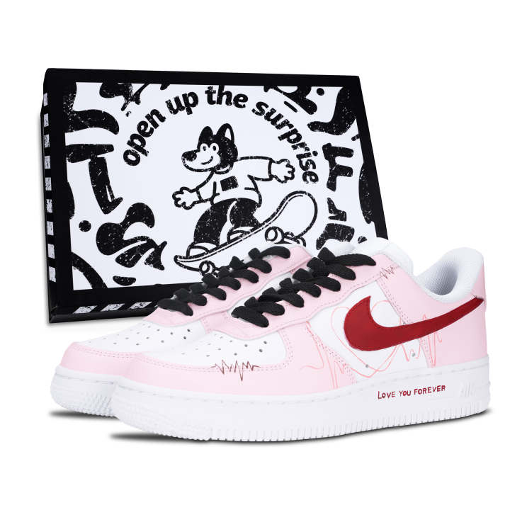 Nike Nike Air Force 1 Skateboard Shoes Unisex Low Top Red/Pink/White