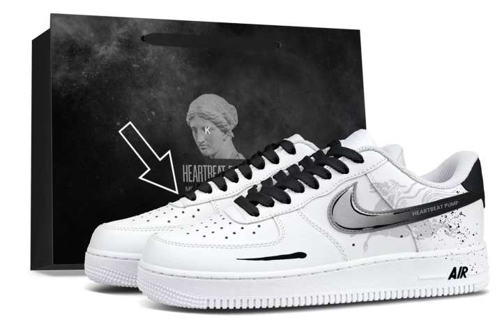 Nike Nike Air Force 1 Skateboard Shoes Unisex Low Top Black Silver