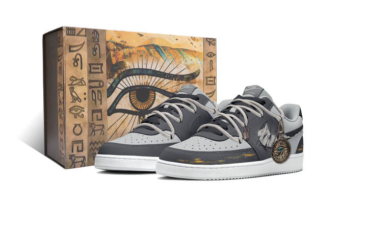Nike Nike Court Vision Skateboard Shoes Men's Low Top Grey/Gold/Beige