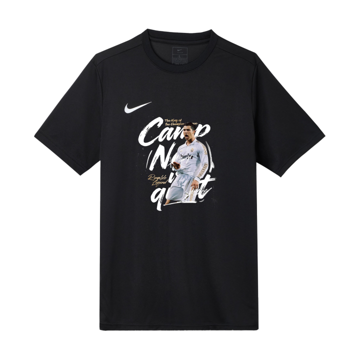 Nike Nike T Shirts Men's Black Crew Neck Moderate Straight Fit
