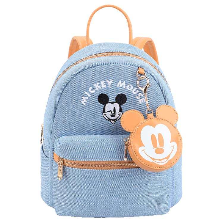 Disney Backpacks Light Denim Blue With Charcoal Candy Charm Included