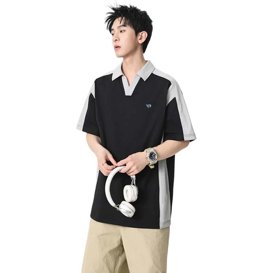 WARRIOR WARRIOR T Shirts Unisex Lapel Thin Straight Fit