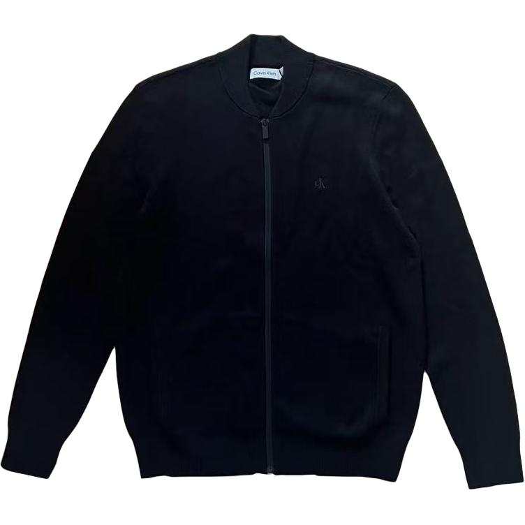 Calvin Klein Knitwear Men's Black Stand Collar Moderate