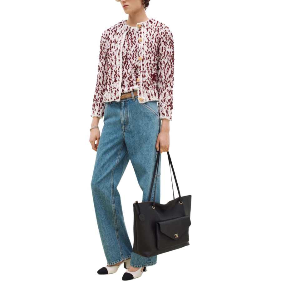 CHANEL Jeans Women's Blue Moderate Straight Fit Pants