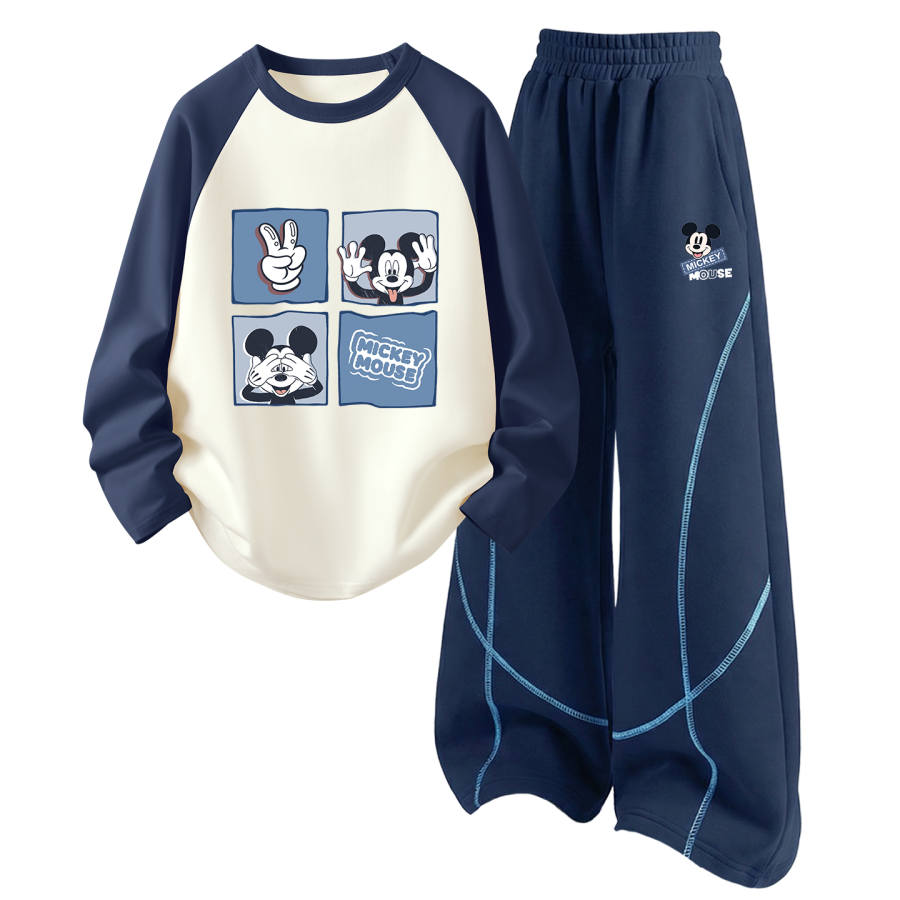 Disney Kids Casual Sportswear Crew Neck Thin Stretch Breathable