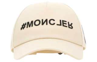 Moncler Grenoble Letter Cotton Baseball Caps Women's Beige