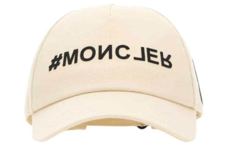 Moncler Grenoble Letter Cotton Baseball Caps Women's Beige