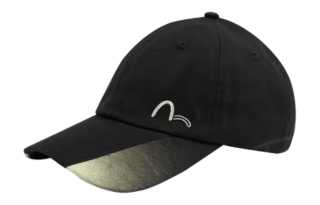EVISU Cotton Baseball Caps Unisex Black