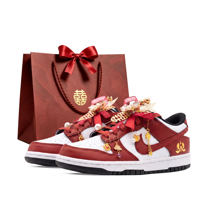 Nike Nike Dunk Skateboard Shoes Unisex Low Top White/Black/Red