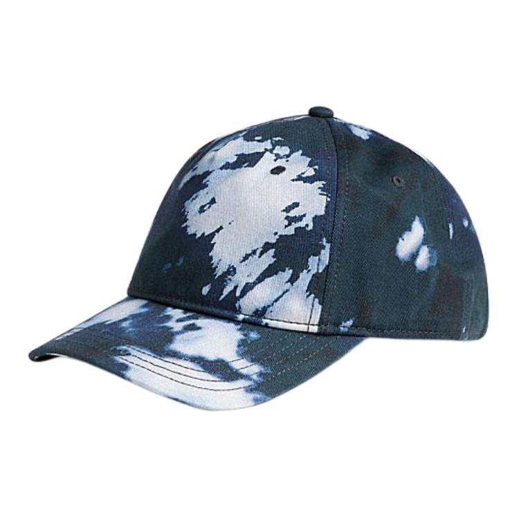 COACH COACH Tie Dye Print Cotton Baseball Caps Unisex Blue